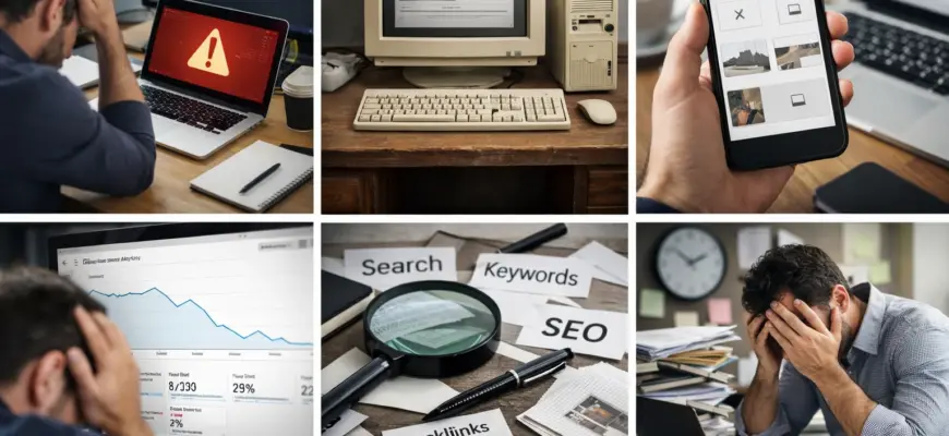 Семь ошибок, которые мешают эффективному продвижению сайтов